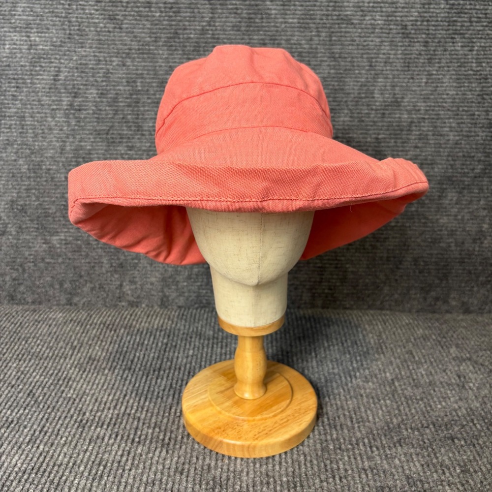Scala Collezione Coral Wide Brim Sun Hat 100% Cotton Packable Adjustable OS - Picture 2 of 7